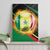 Custom Senegal Canvas Wall Art Lion Graphic, National Flag, Fiery Soccer Ball - Bold African Pride Design - Wonder Print Shop
