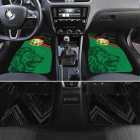 Custom Senegal Car Mats Lion Graphic, National Flag, Fiery Soccer Ball - Bold African Pride Design - Wonder Print Shop