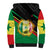 Custom Senegal Sherpa Hoodie Lion Graphic, National Flag, Fiery Soccer Ball - Bold African Pride Design - Wonder Print Shop