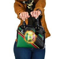 Custom Senegal Shoulder Handbag Lion Graphic, National Flag, Fiery Soccer Ball - Bold African Pride Design - Wonder Print Shop