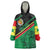 Custom Senegal Wearable Blanket Hoodie Lion Graphic, National Flag, Fiery Soccer Ball - Bold African Pride Design - Wonder Print Shop