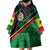 Custom Senegal Wearable Blanket Hoodie Lion Graphic, National Flag, Fiery Soccer Ball - Bold African Pride Design - Wonder Print Shop