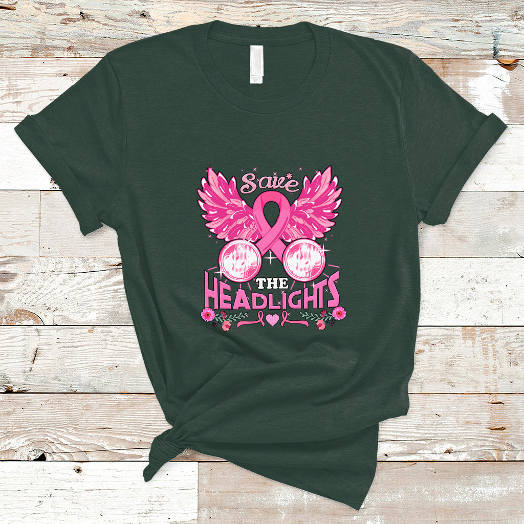 Breast Cancer Awareness T Shirt Save The Headlights - Wonder Print Shop