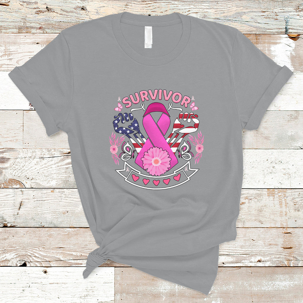 Breast Cancer Awareness T Shirt Survivor - Wonder Print Shop