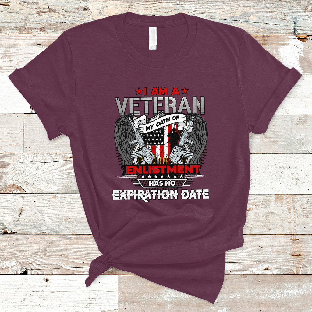 Veteran T Shirt I am a Veteran My Oath of Enlistment - Wonder Print Shop