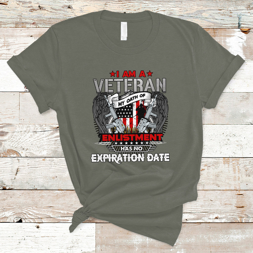 Veteran T Shirt I am a Veteran My Oath of Enlistment - Wonder Print Shop