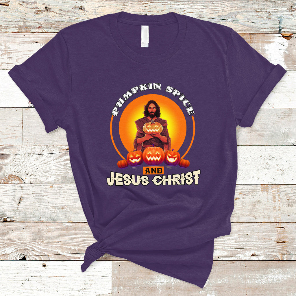 Christian T Shirt Pumpkin Spice and Jesus Christ - Wonder Print Shop