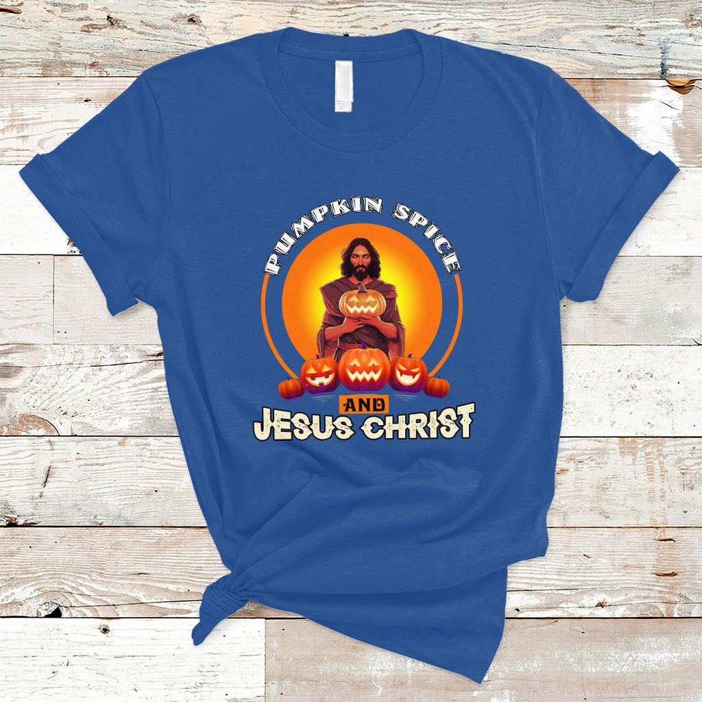 Christian T Shirt Pumpkin Spice and Jesus Christ - Wonder Print Shop