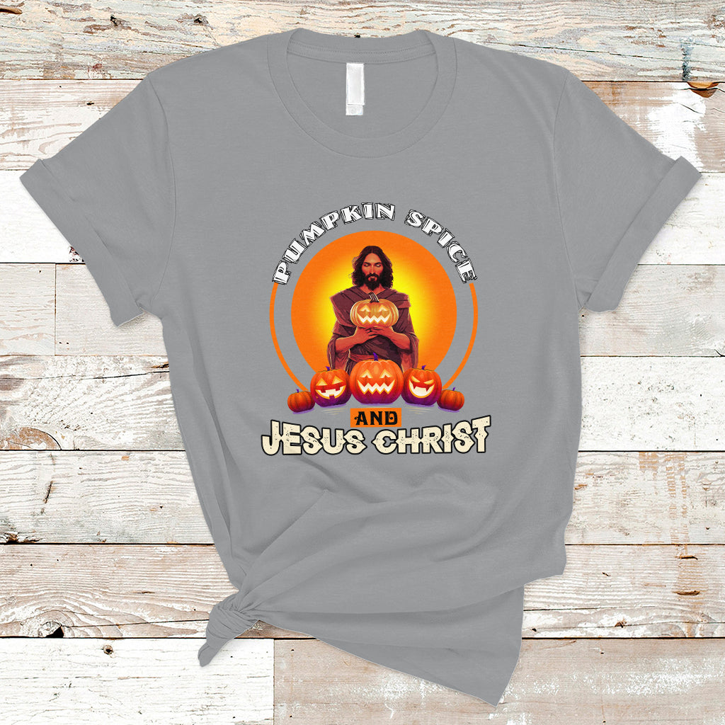 Christian T Shirt Pumpkin Spice and Jesus Christ - Wonder Print Shop