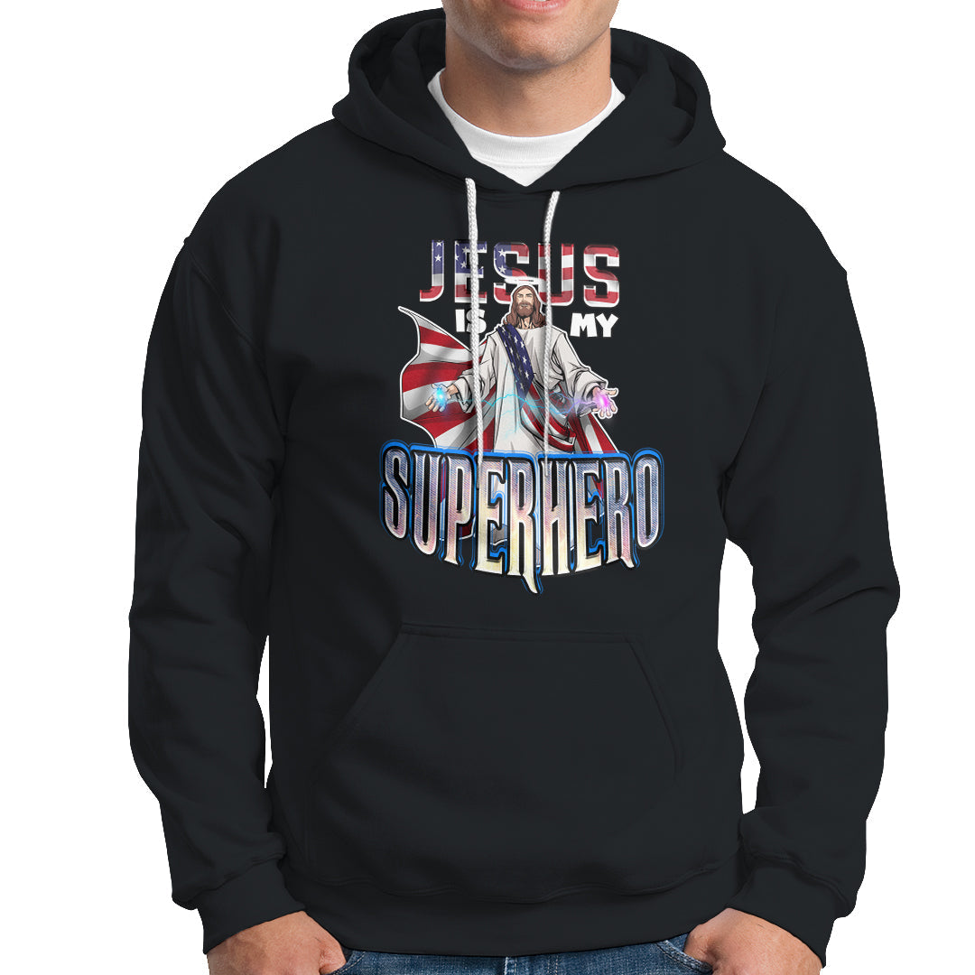 Christian Hoodie Jesus Is My Superhero - Wonder Print Shop