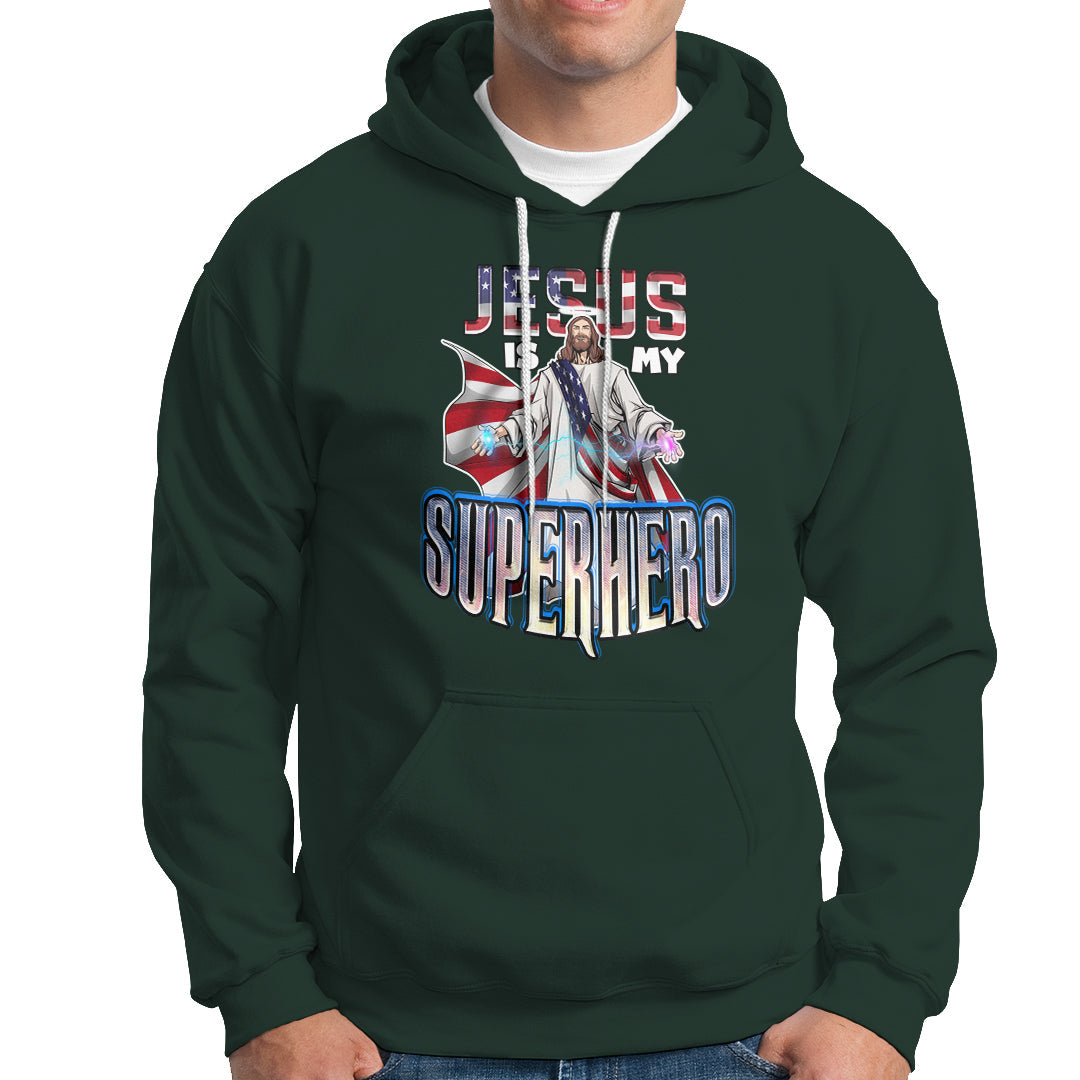 Christian Hoodie Jesus Is My Superhero - Wonder Print Shop