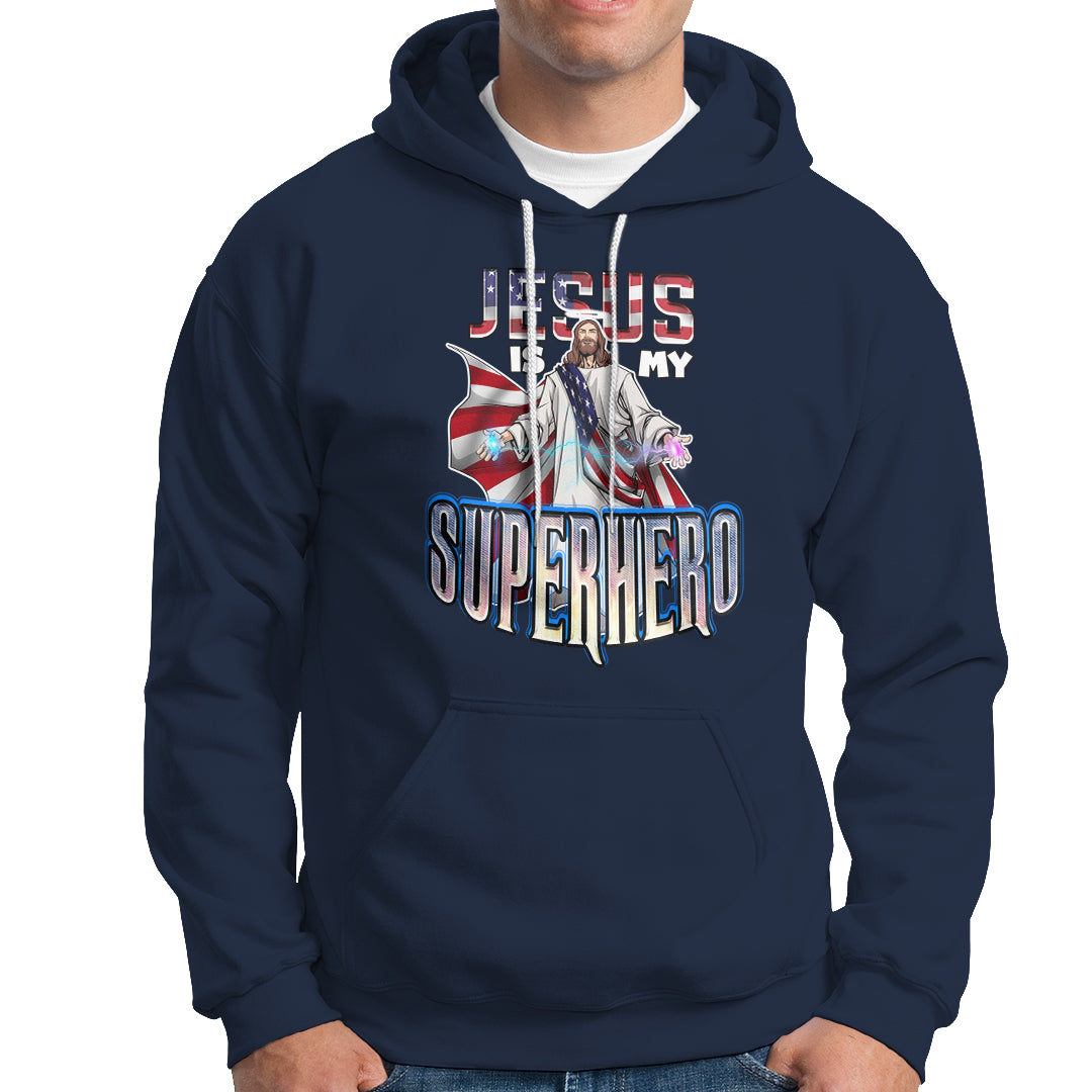 Christian Hoodie Jesus Is My Superhero - Wonder Print Shop