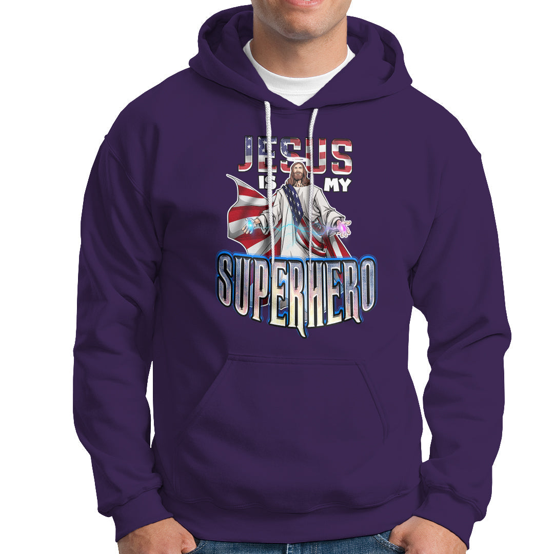 Christian Hoodie Jesus Is My Superhero - Wonder Print Shop