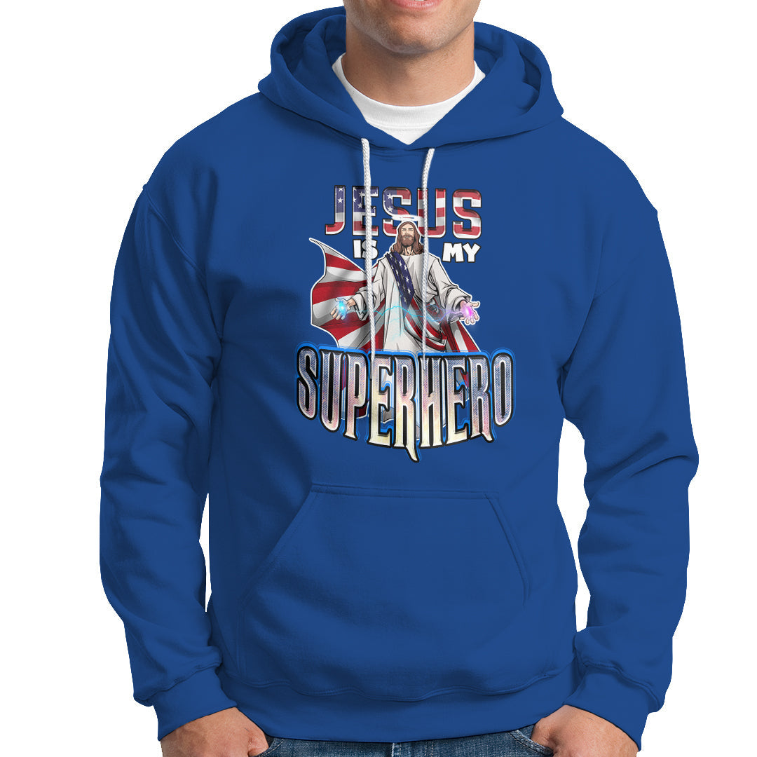Christian Hoodie Jesus Is My Superhero - Wonder Print Shop