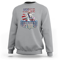 Christian Sweatshirt Jesus Is My Superhero - Wonder Print Shop