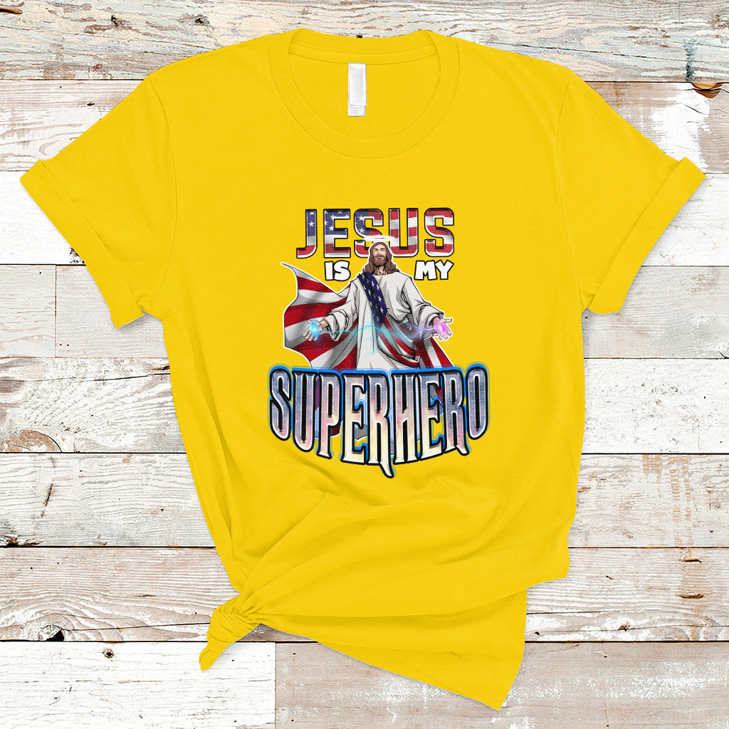 Christian T Shirt Jesus Is My Superhero - Wonder Print Shop