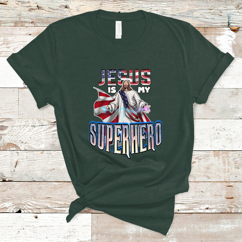Christian T Shirt Jesus Is My Superhero - Wonder Print Shop