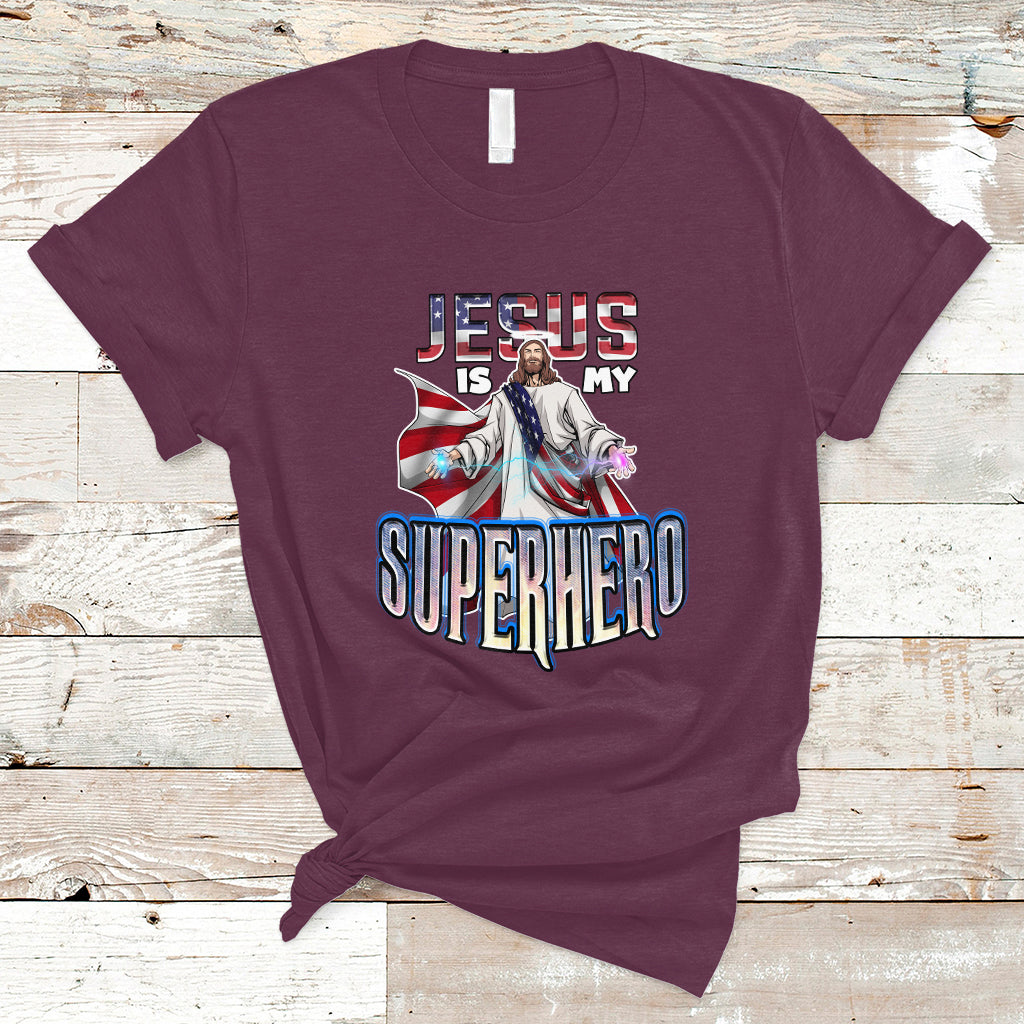 Christian T Shirt Jesus Is My Superhero - Wonder Print Shop