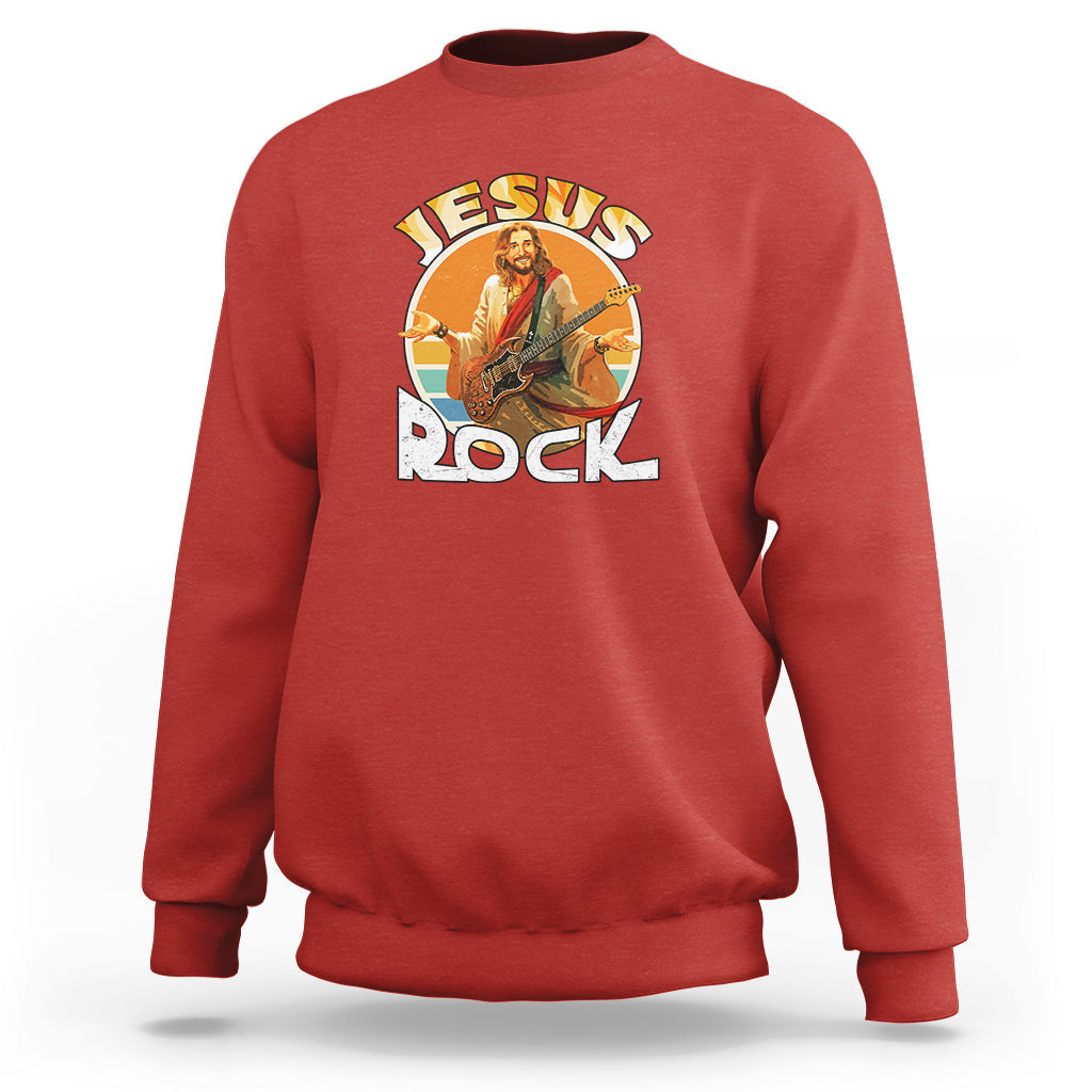Christian Sweatshirt Jesus Is My Rock - Wonder Print Shop