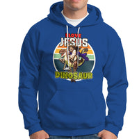 Funny Christian Hoodie I Love Jesus And Dinosaur - Wonder Print Shop