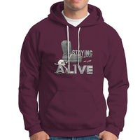 Funny Hoodie for Men Staying A Live - Wonder Print Shop