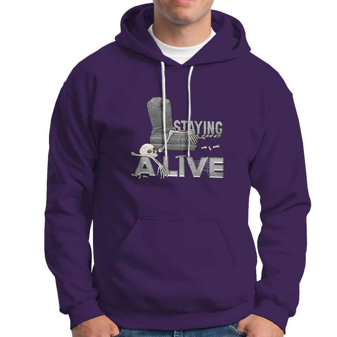 Funny Hoodie for Men Staying A Live - Wonder Print Shop