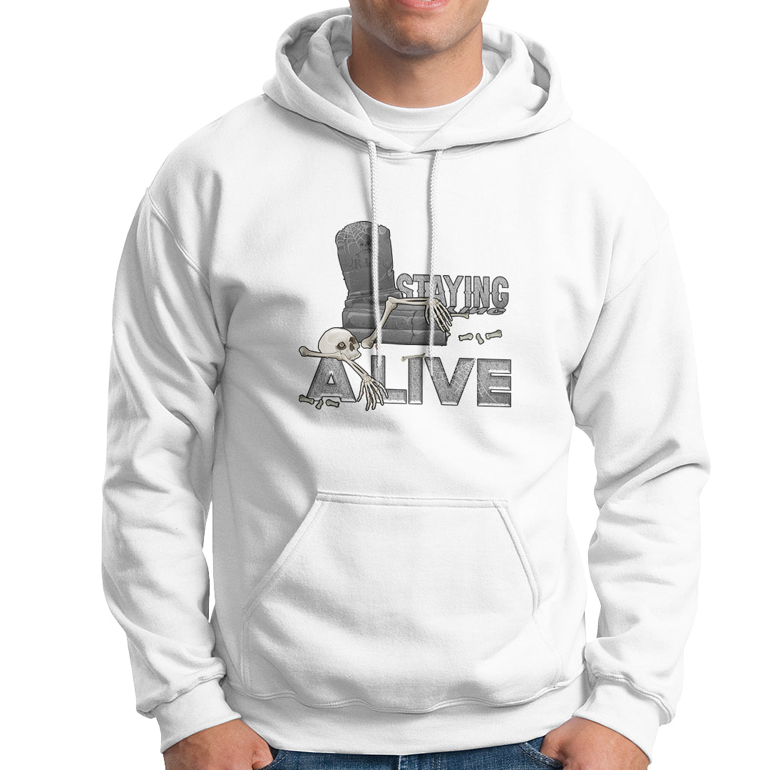 Funny Hoodie for Men Staying A Live - Wonder Print Shop