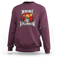 Pumpkin Head Sweatshirt Run! Halloween - Wonder Print Shop