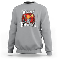 Pumpkin Head Sweatshirt Run! Halloween - Wonder Print Shop