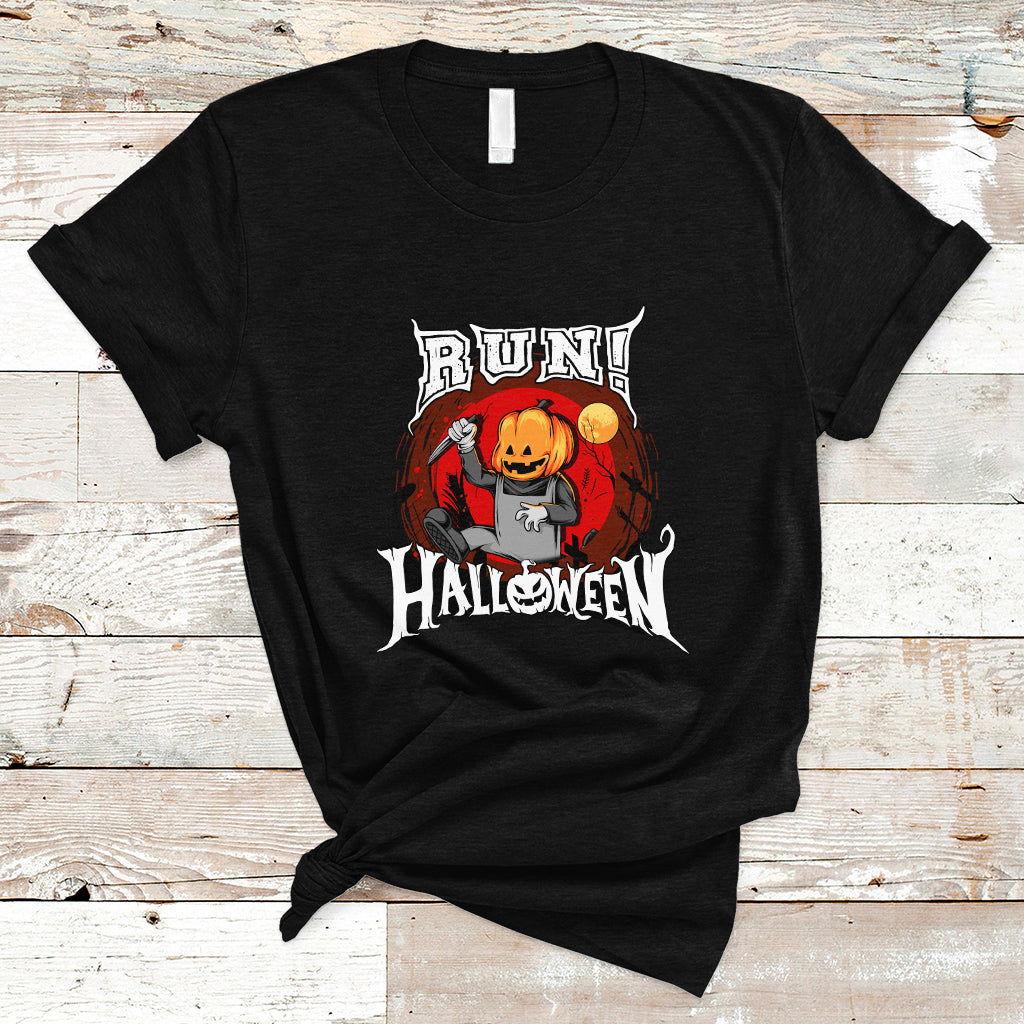 Pumpkin Head T Shirt Run! Halloween - Wonder Print Shop