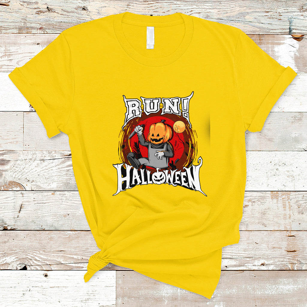 Pumpkin Head T Shirt Run! Halloween - Wonder Print Shop