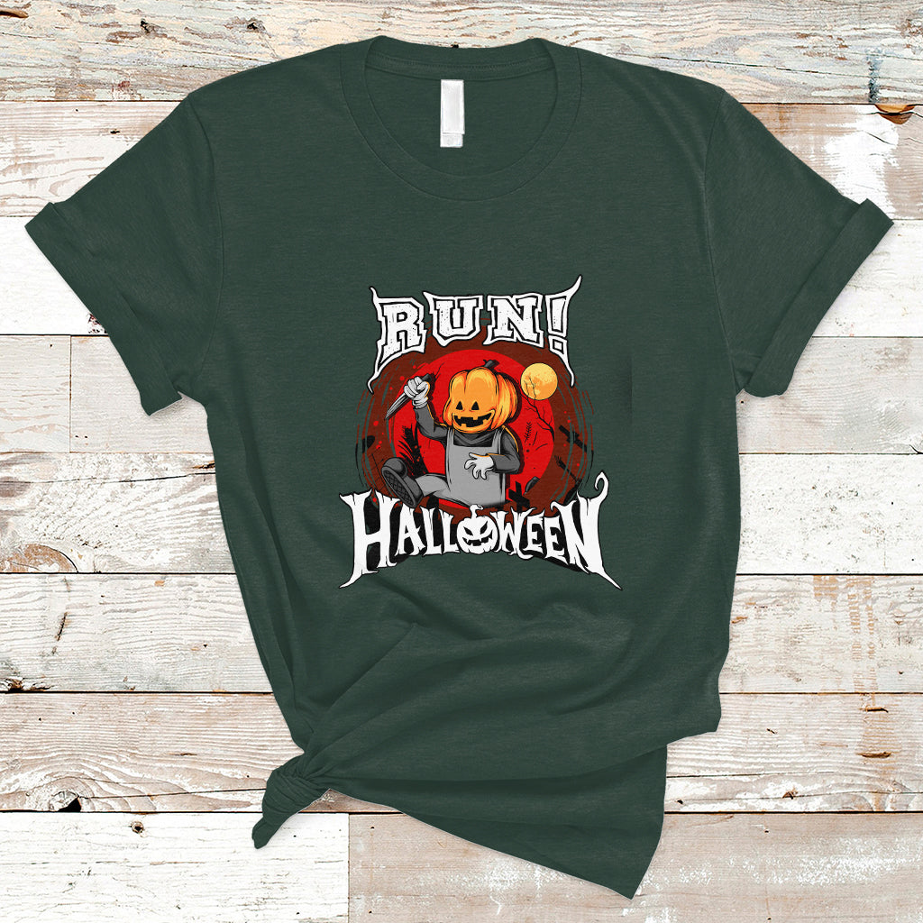 Pumpkin Head T Shirt Run! Halloween - Wonder Print Shop