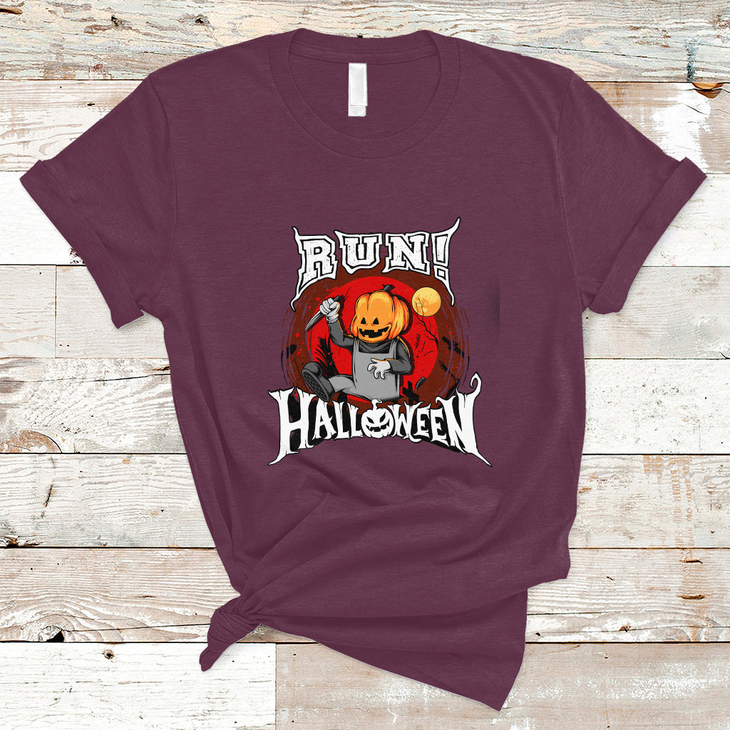 Pumpkin Head T Shirt Run! Halloween - Wonder Print Shop