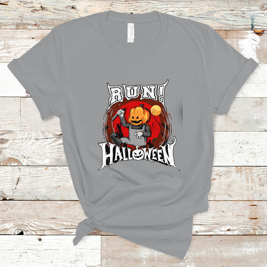 Pumpkin Head T Shirt Run! Halloween - Wonder Print Shop