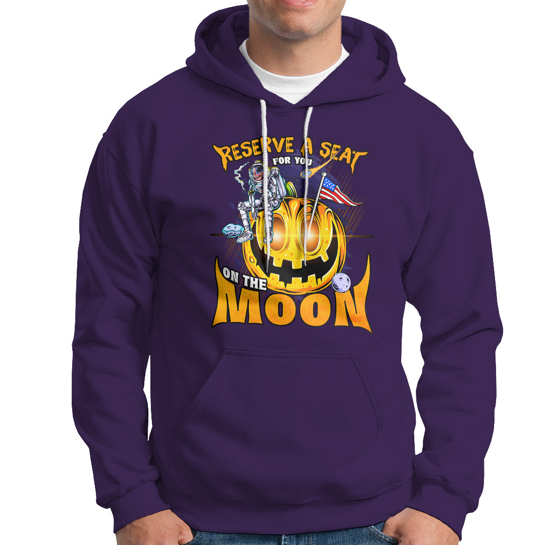 Pumpkin Head Hoodie Reserve A Seat For You On The Moon - Wonder Print Shop
