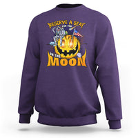 Pumpkin Head Sweatshirt Reserve A Seat For You On The Moon - Wonder Print Shop