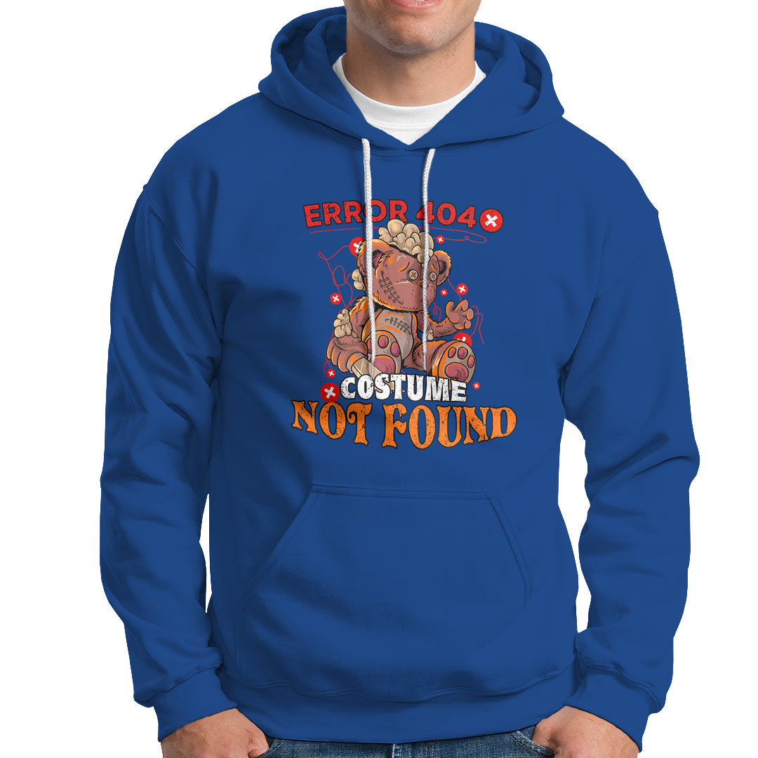 Halloween Teddy Scares Hoodie Error 404, Costume Not Found - Wonder Print Shop