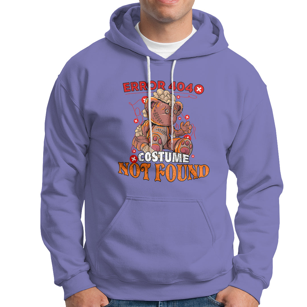 Halloween Teddy Scares Hoodie Error 404, Costume Not Found - Wonder Print Shop