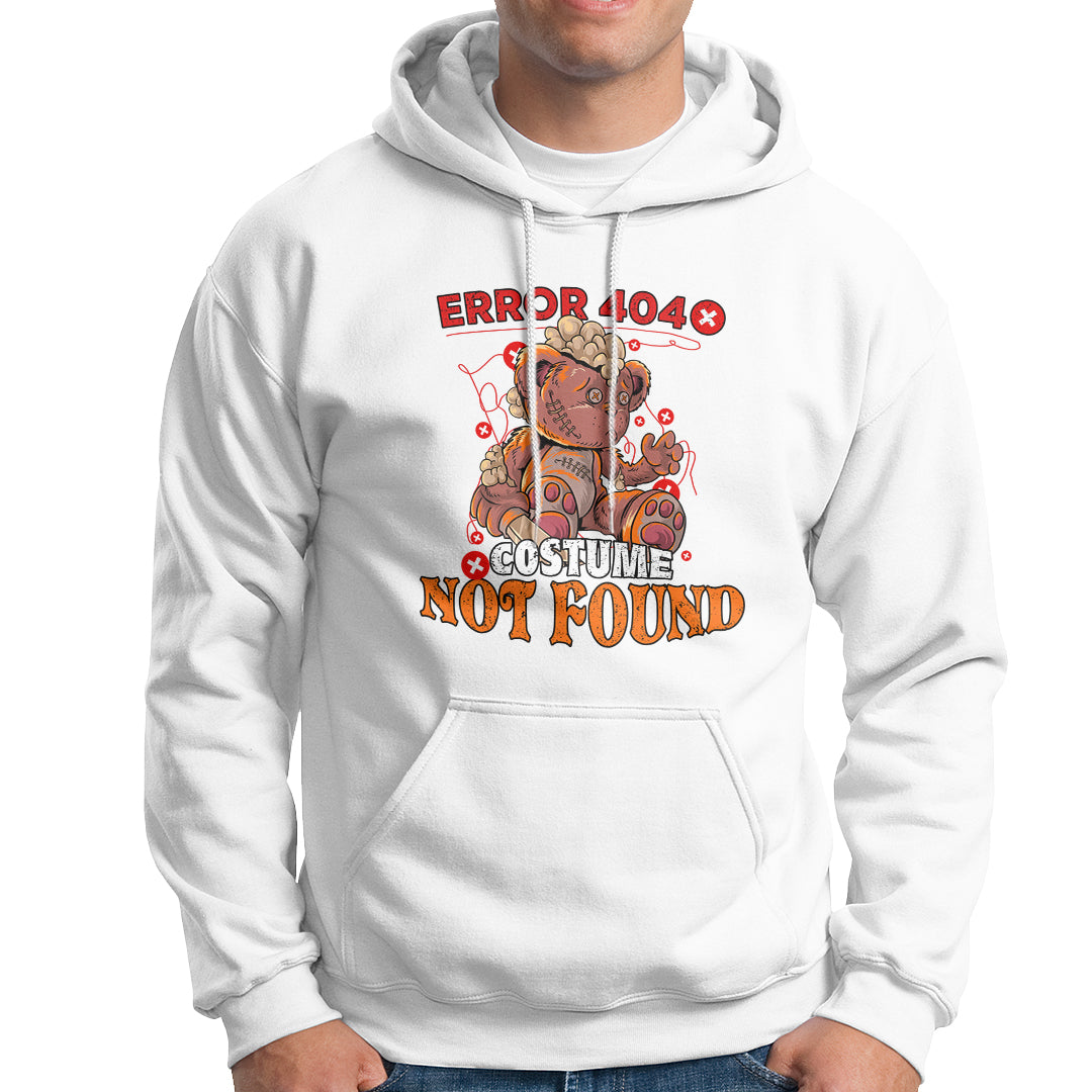 Halloween Teddy Scares Hoodie Error 404, Costume Not Found - Wonder Print Shop