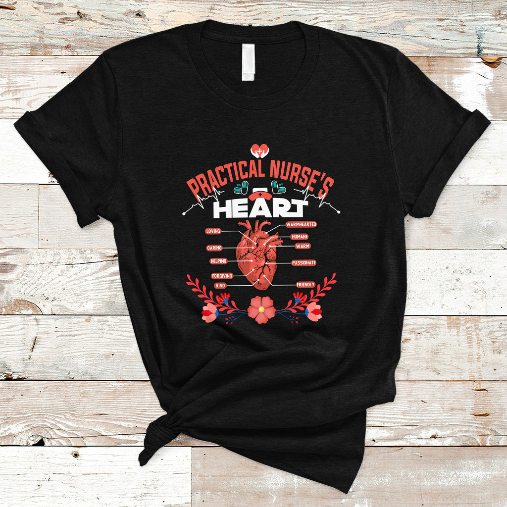 Nurse T Shirt Practical Nurses Heart - Wonder Print Shop