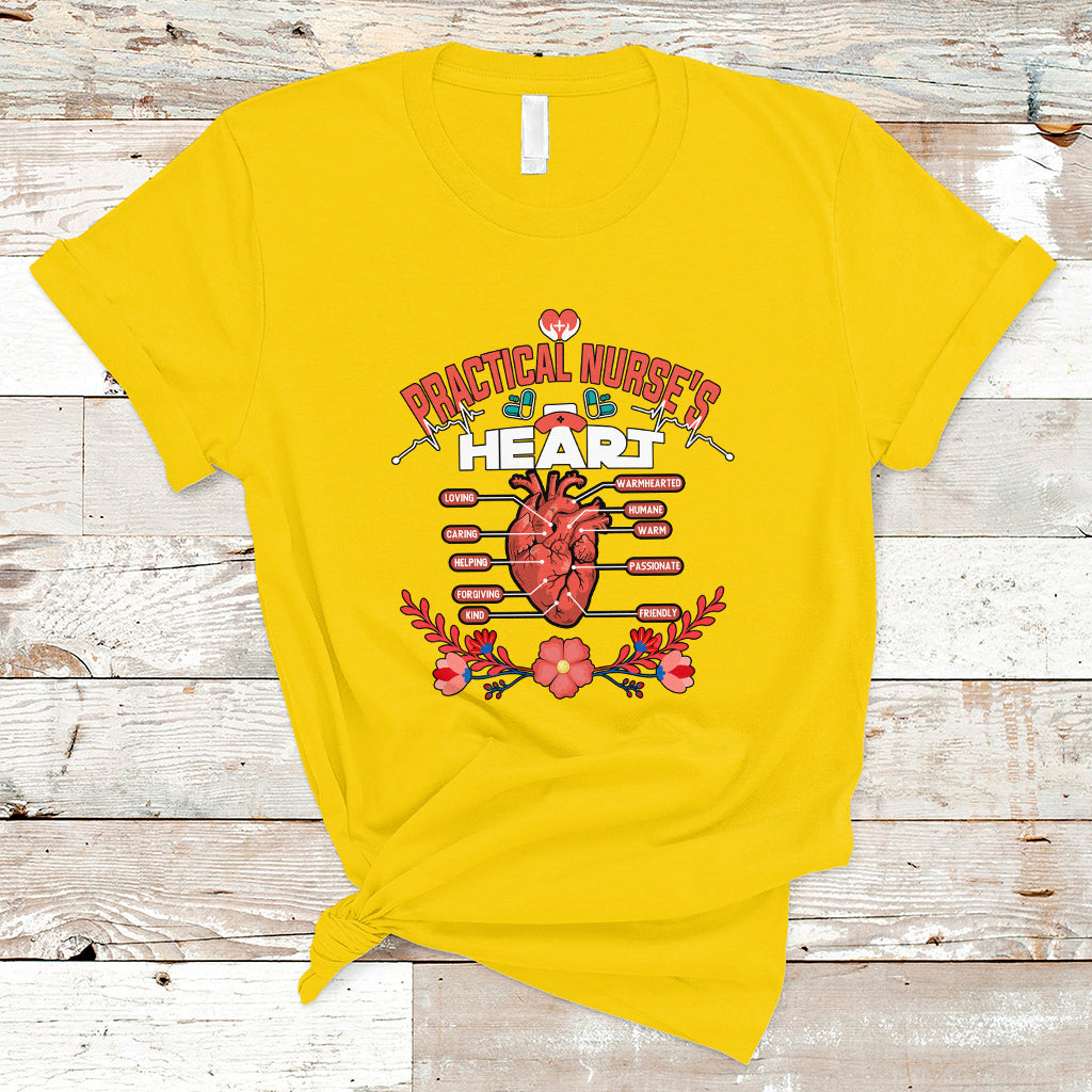 Nurse T Shirt Practical Nurses Heart - Wonder Print Shop