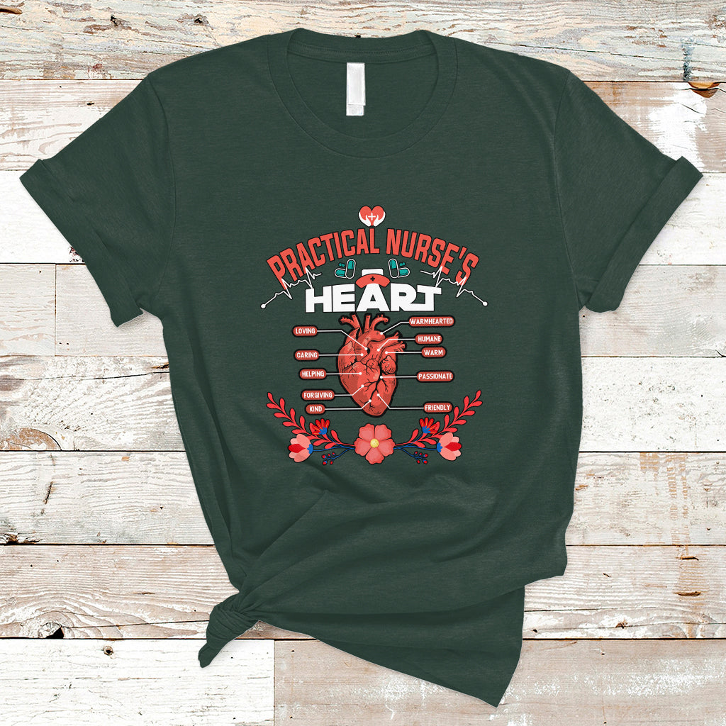 Nurse T Shirt Practical Nurses Heart - Wonder Print Shop