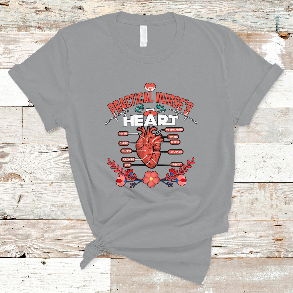 Nurse T Shirt Practical Nurses Heart - Wonder Print Shop