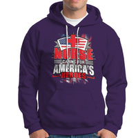 Nurse Hoodie Caring For American Heroes - Wonder Print Shop