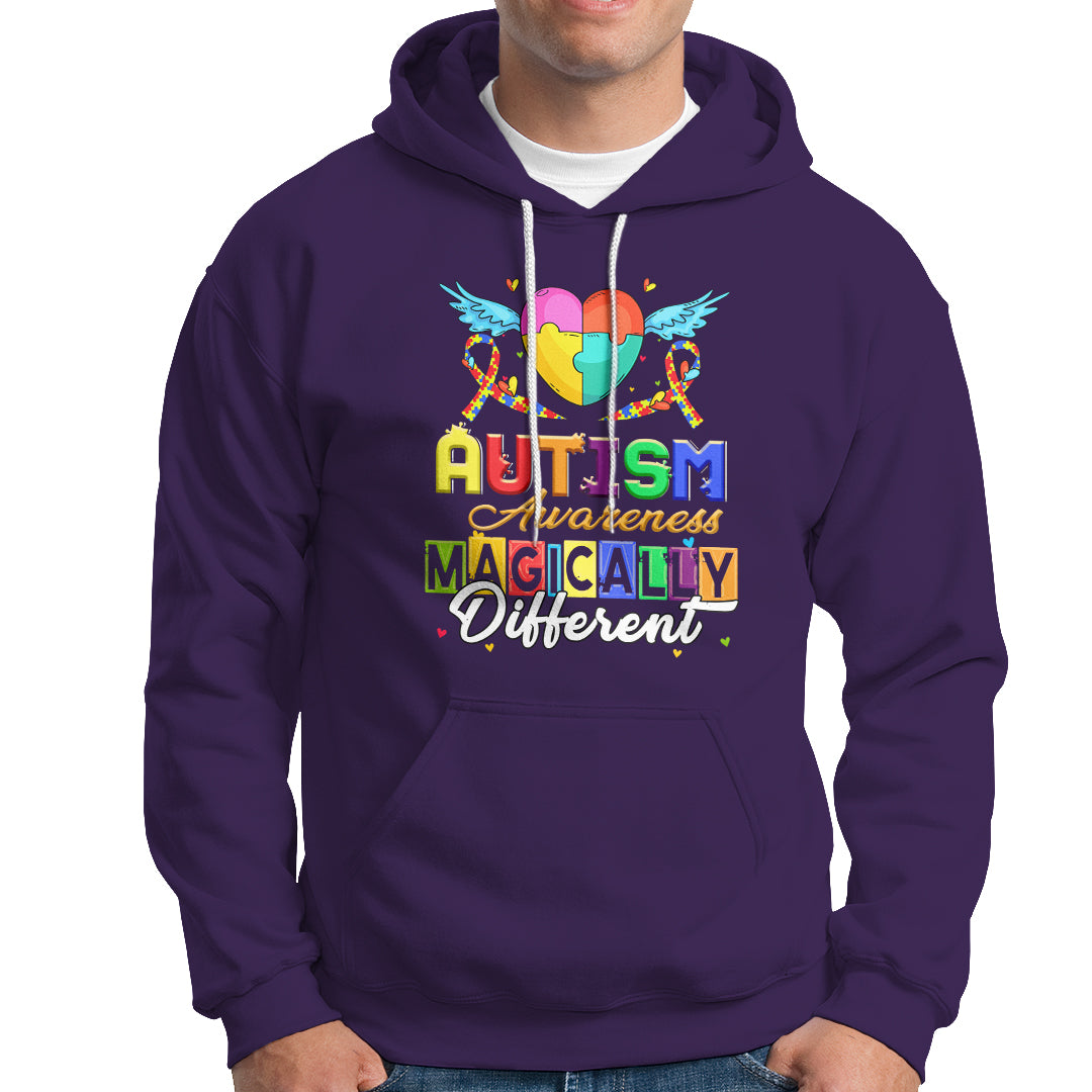 Autism Awareness Hoodie Magically Different - Wonder Print Shop