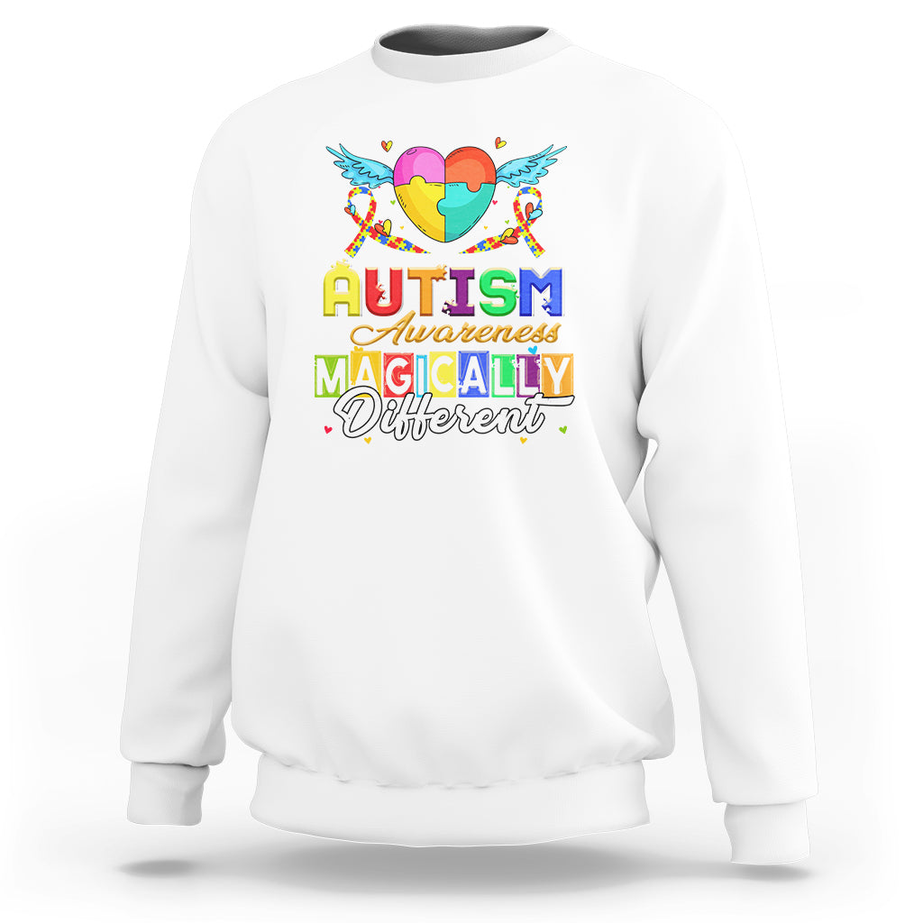 Autism Awareness Sweatshirt Magically Different - Wonder Print Shop