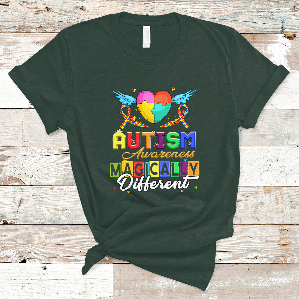 Autism Awareness T Shirt Magically Different - Wonder Print Shop