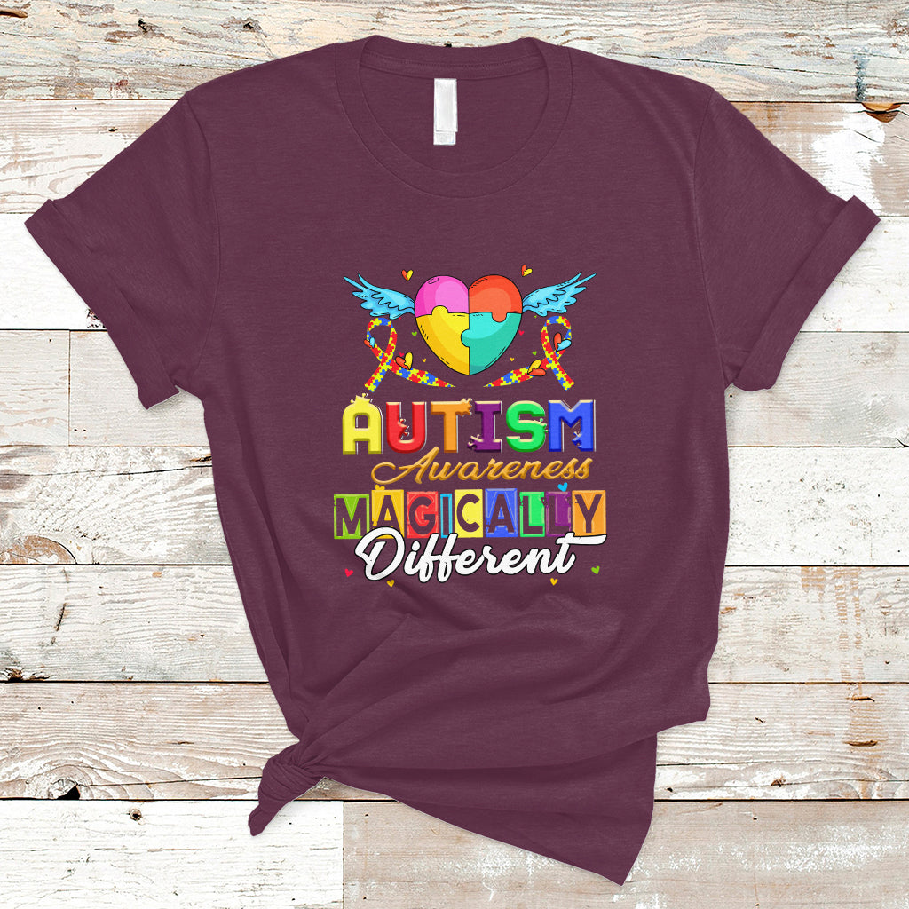 Autism Awareness T Shirt Magically Different - Wonder Print Shop