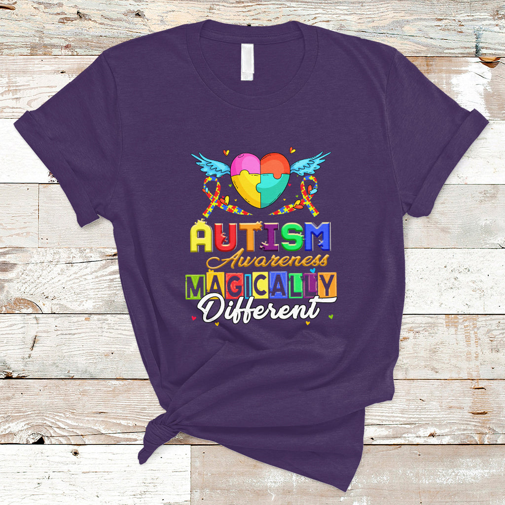 Autism Awareness T Shirt Magically Different - Wonder Print Shop