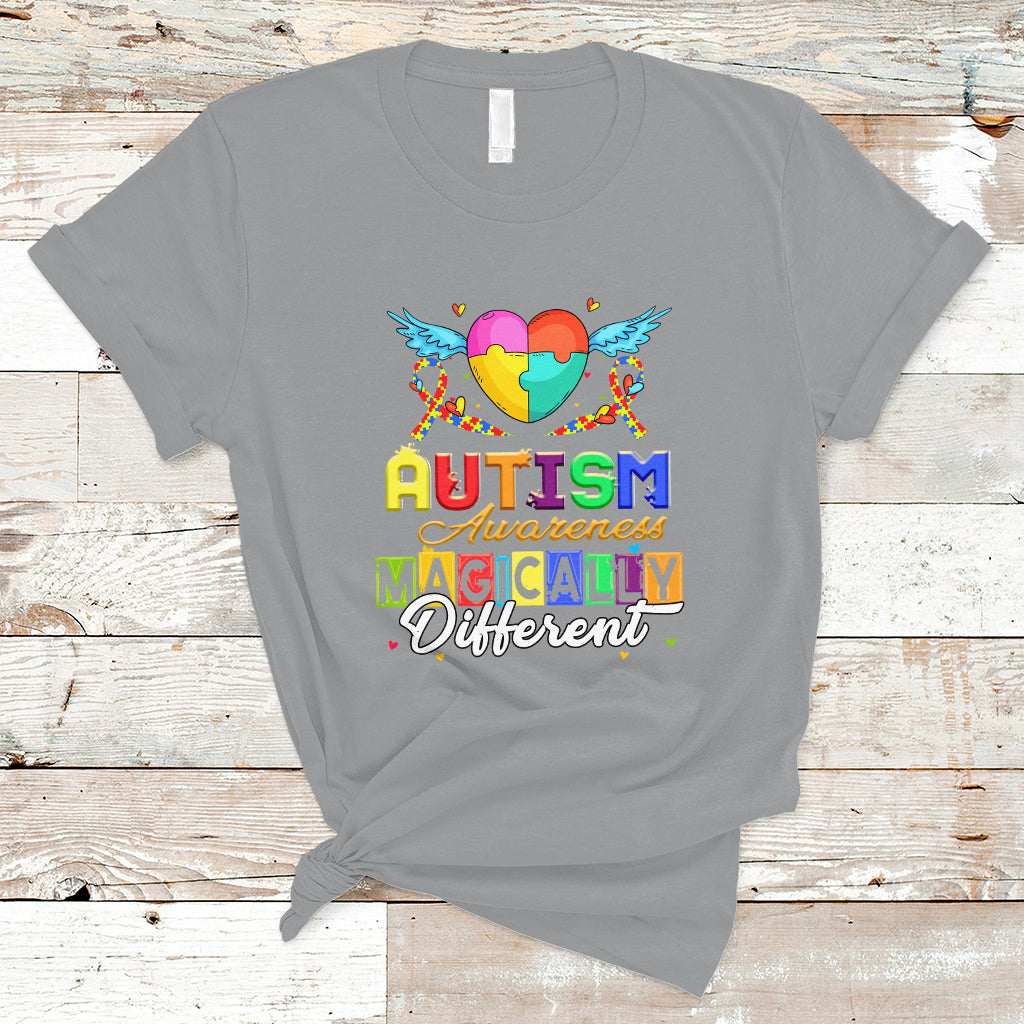 Autism Awareness T Shirt Magically Different - Wonder Print Shop